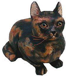 3D Crouching Cat