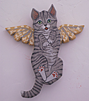 Small Cat Angel-Grey Tabby